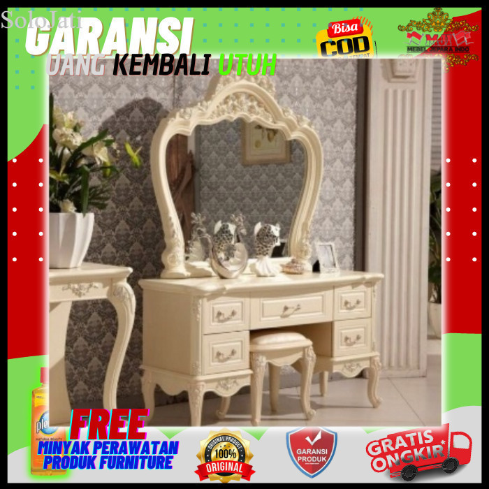 

meja rias murah ukir mewah jepara minimalis kayu jati modern terbaru murah