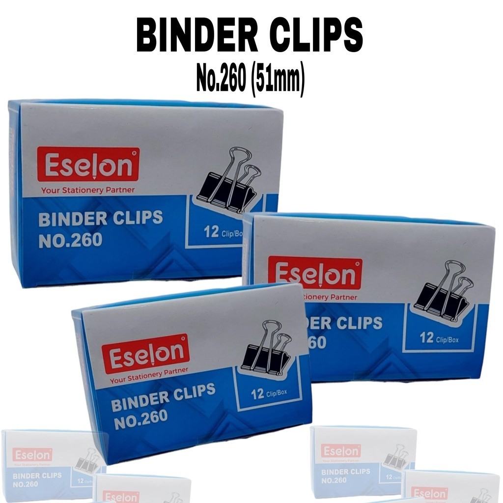 

(12 pcs) Penjepit Kertas/Binder Klip/Binder Clip No.260