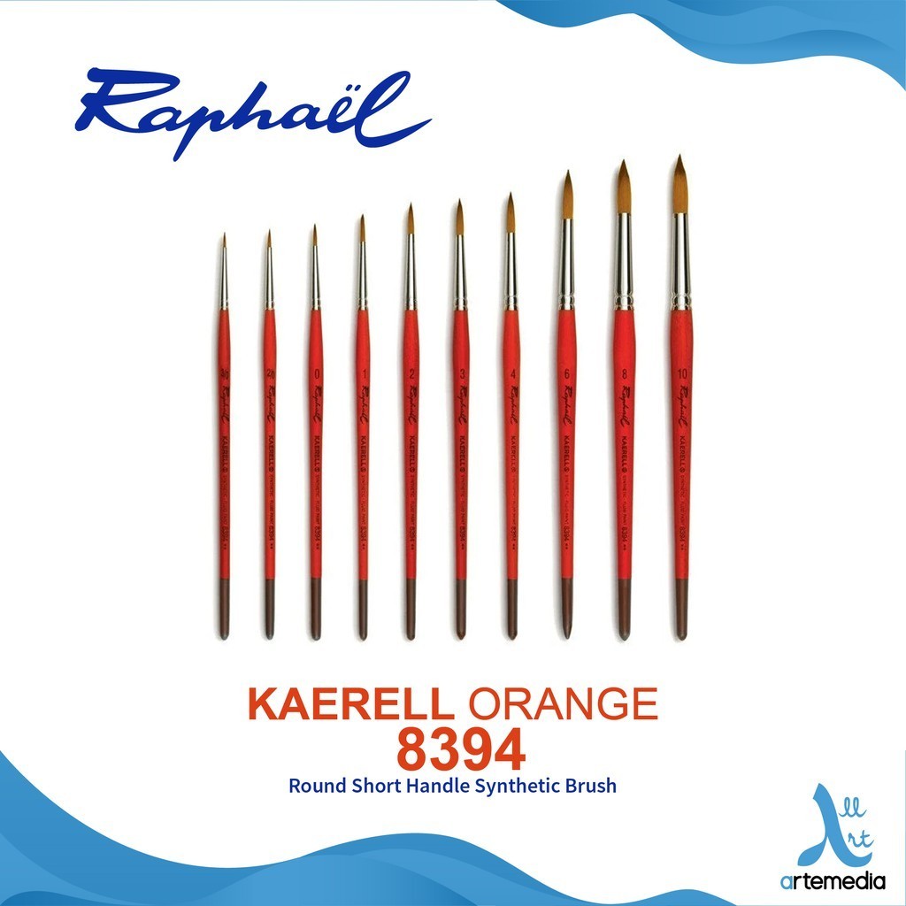 

Raphael 8394 Kaerell Kuas Lukis Round Orange Synthetic Brush SH