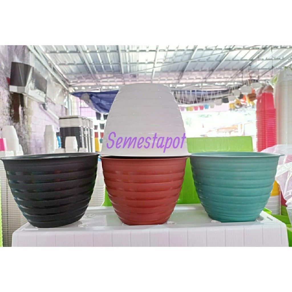 6 PCS Pot Tawon JM 30 Setengah Lusin Pot Plastik Bunga Tanaman