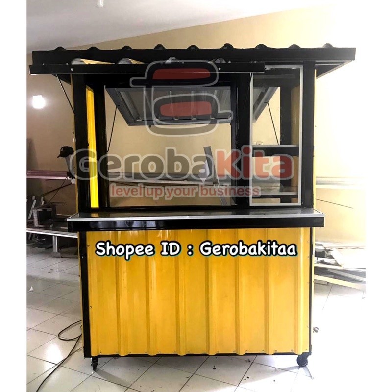 HOT PROMO Booth semi kontainer Custom etalase / gerobak murah / gerobak kontainer semi murah