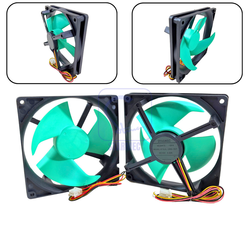 Motor Fan Kulkas Sharp Panasonic Inverter 15V DC 12x12 3 Kbl