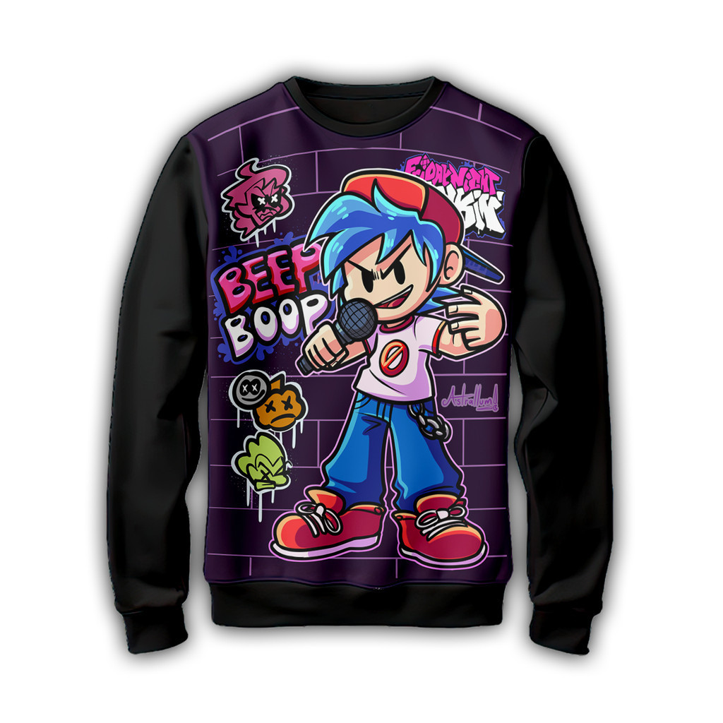 Sweater Anak Jaket Anak Game Anime Friday Night Funkin Fnf Pakaian Anak Umur 1-12 Tahun 10072_Sw