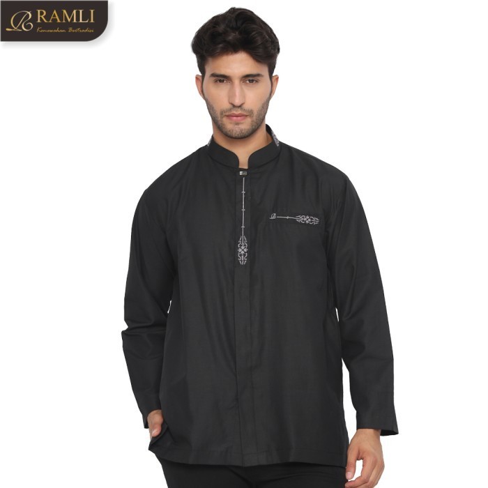 BAJU KOKO PRIA PREMIUM CATTON DHUHA 2435 LENGAN PANJANG - RAMLI