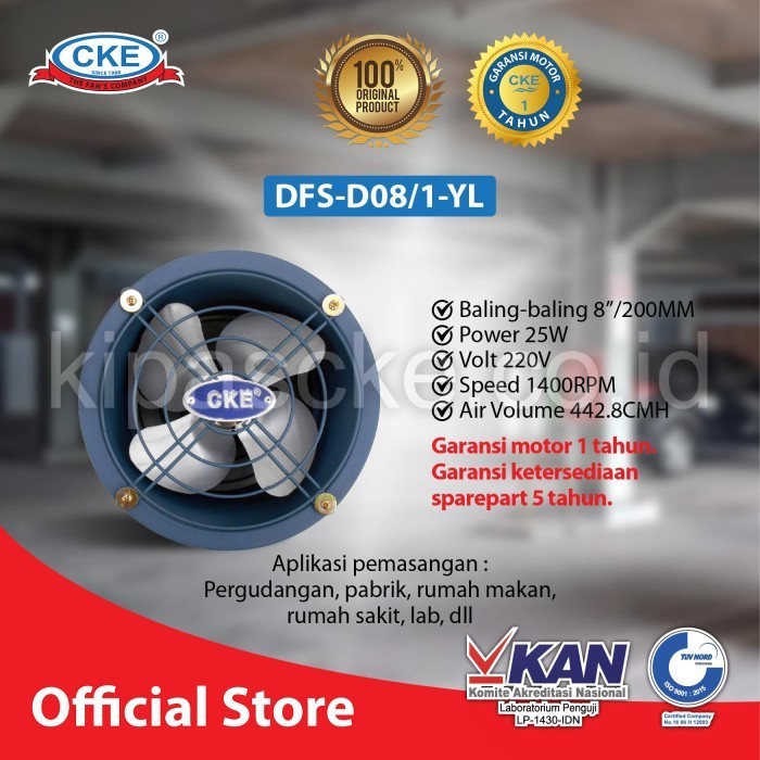 CKE Drum Fan Standar 8 Inch Exhaust Drum Fan Blower