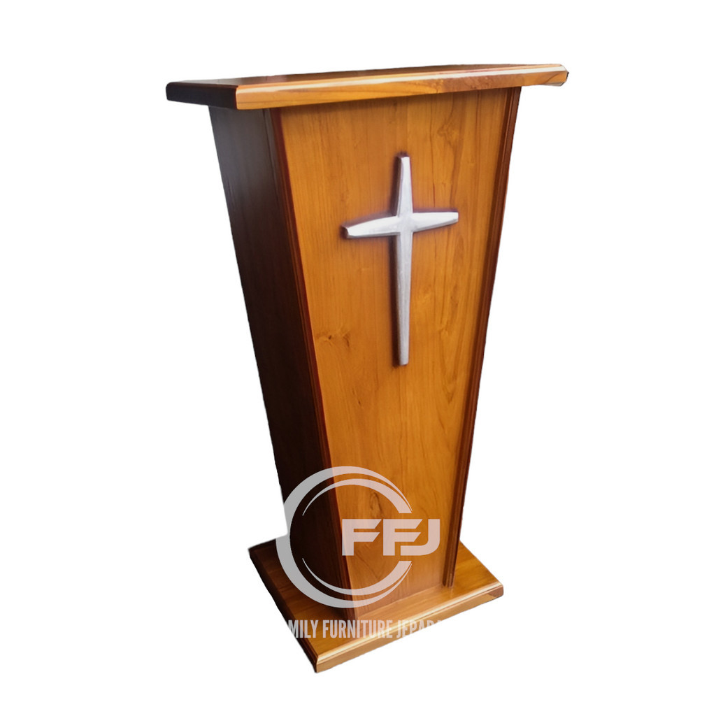 podium mimbar pidato gereja furniture jati mebel jepara