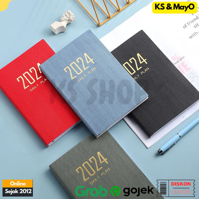 

Buku Diari Catatan Harian 2024 Notebook Planner 365 Days 64 Sheet A5