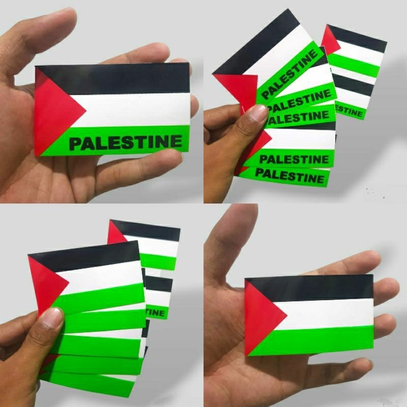 

jktgrosir/ stiker bendera palestina ( 5 pc ), stiker palestine anti air