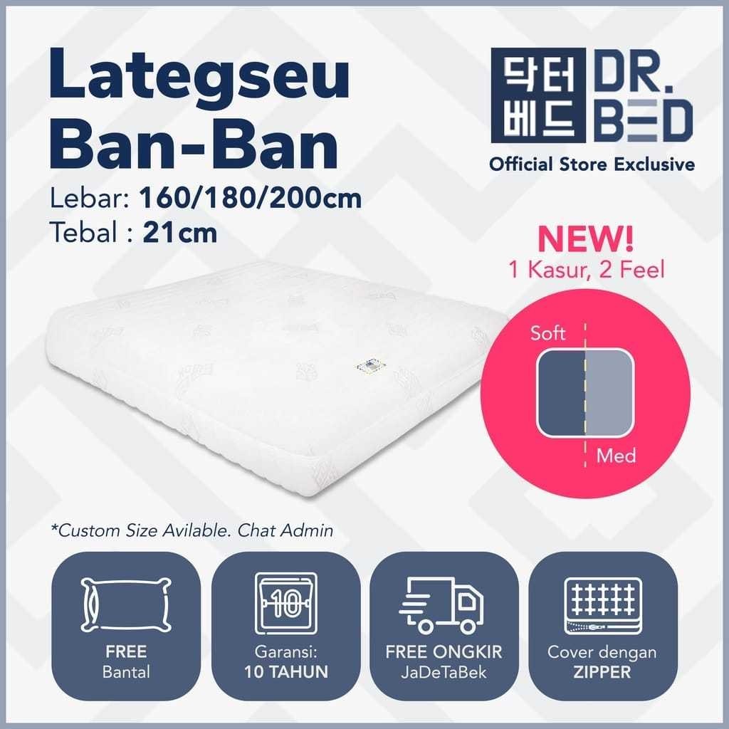 promo diskon spesail Kasur DR.BED Latex Lategseu Ban Ban uk. 160x200 cm - 200x200 cm