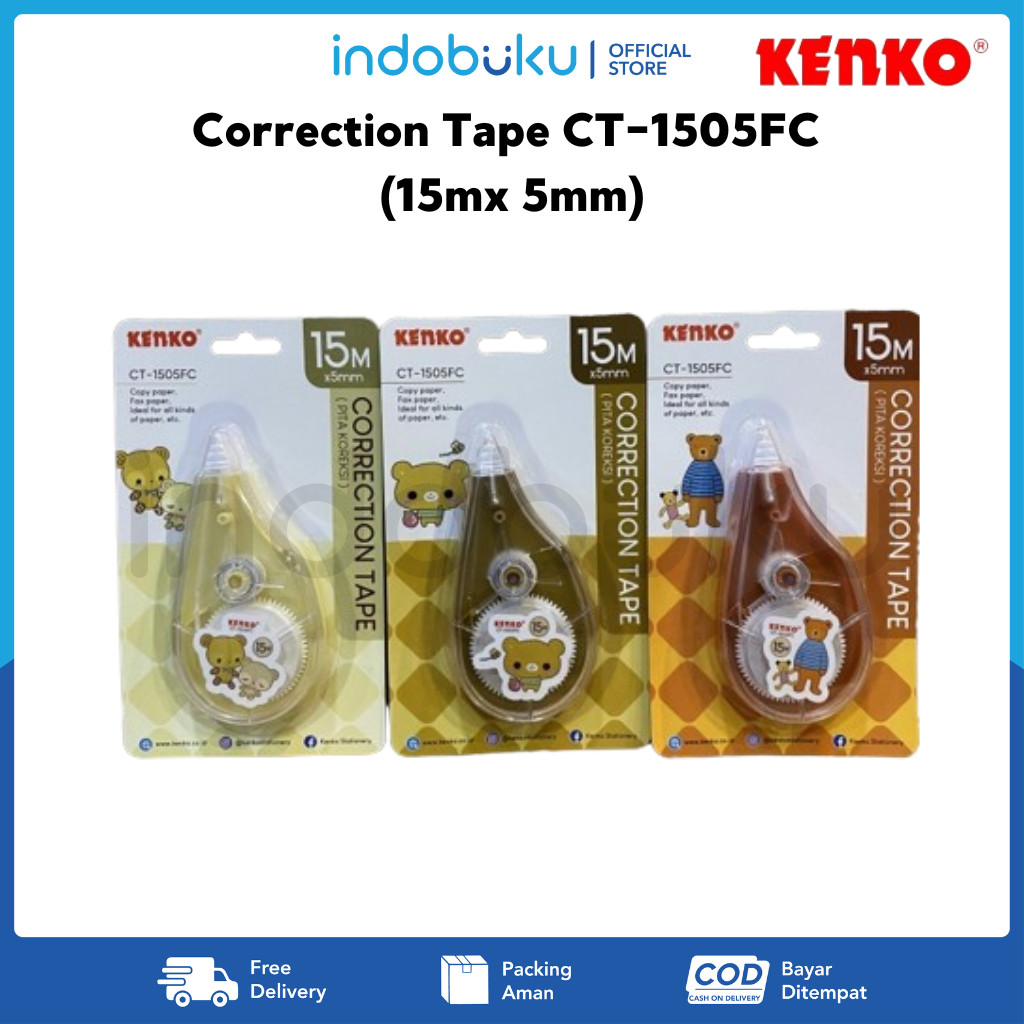 

Correction Tape Pita Koreksi Kenko CT-1505FC (15mx 5mm)