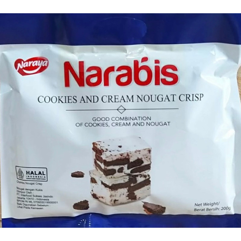 

NARAYA Narabis Nougat CRISP 200gr # INTER #