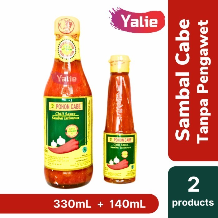 

Paket Hemat Sambal Pohon Cabe (330ml + 140ml) - Dgn Bubble