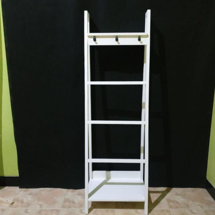 rak mukena minimalis - tempat mukena dan sajadah - rak - Cokelat
