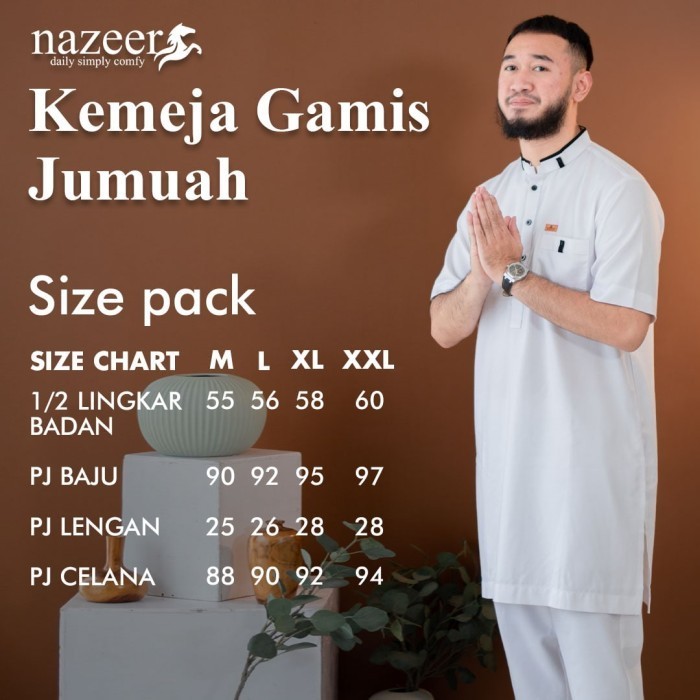 GAMIS SETELAN PRIA JUMUAH / BAJU GAMIS SETELAN CELANA /BAJU GAMIS PRIA - L