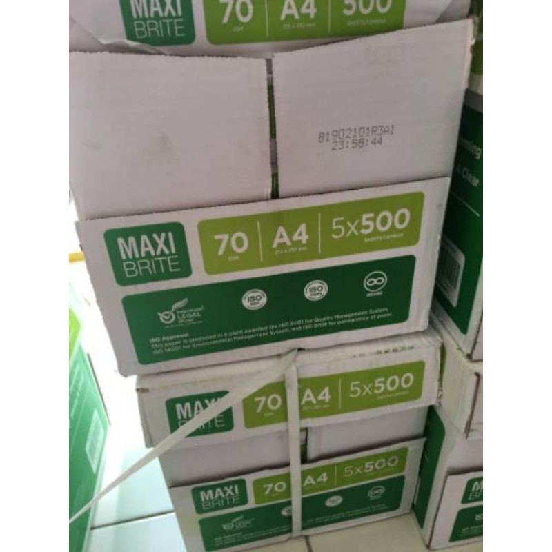

27. kertas hvs A4 FOTOCOPY MAXI BRITE 70 GSM 500 LEMBAR A4