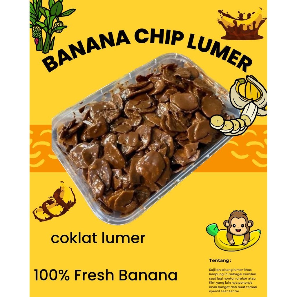 

Camilan Keripik Pisang Coklat Lumer (coklat) 500 ml