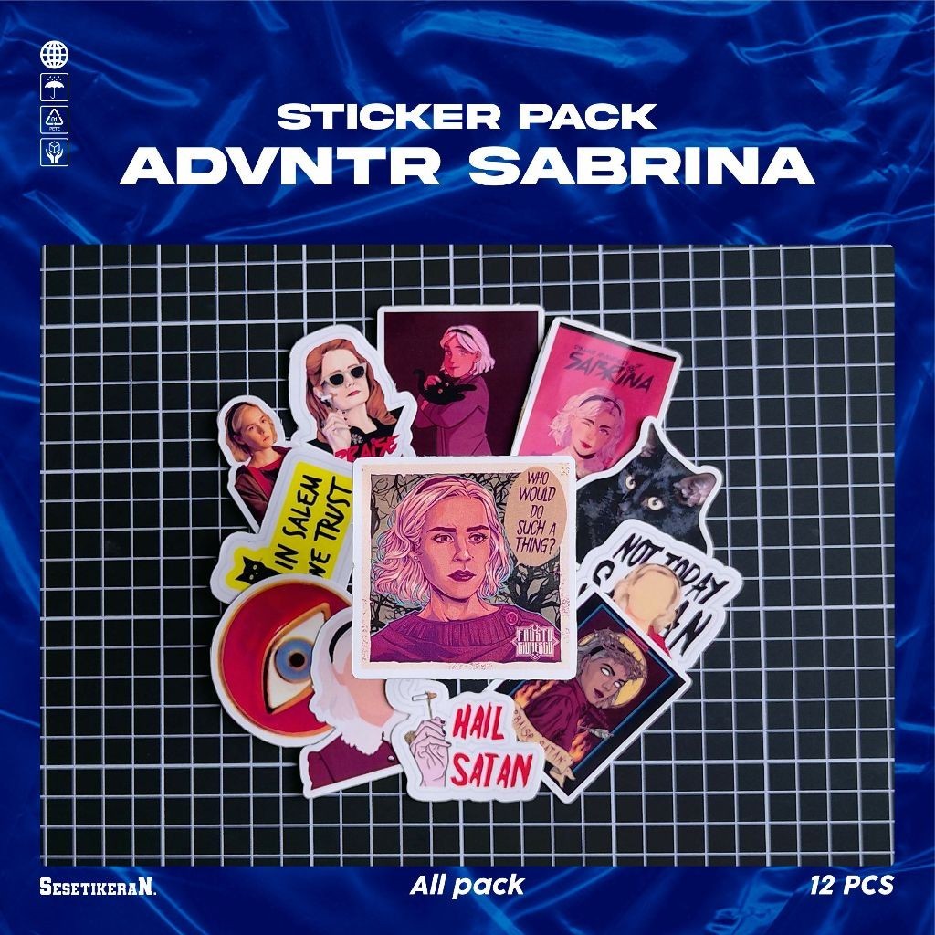 

COD✨ Sesetikeran Stiker Pack Adventures Of Sabrina Colorfull Keren Untuk Koper Laptop Skateboard