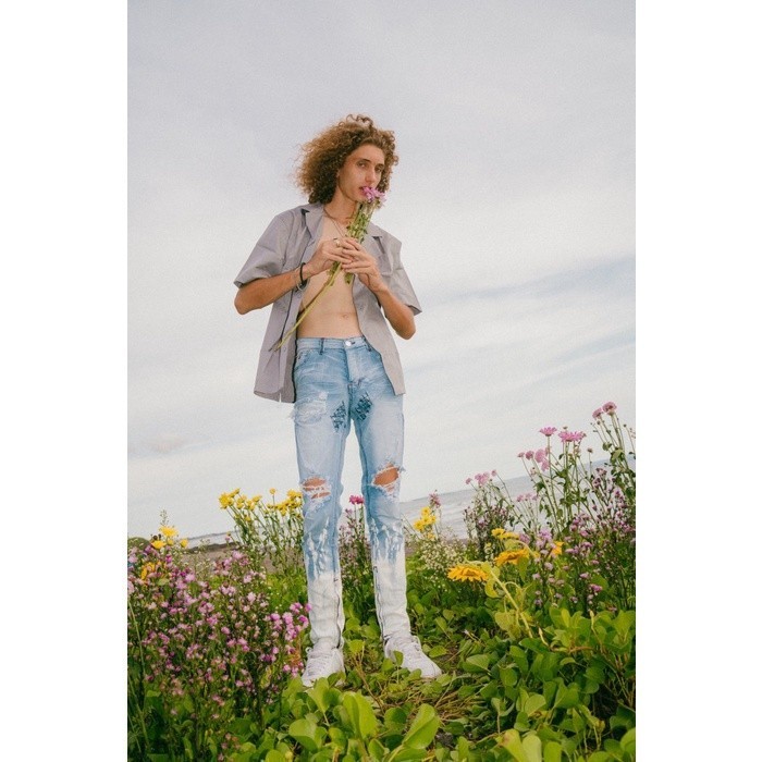 M1 - Light blue splash of heaven - Celana Jeans