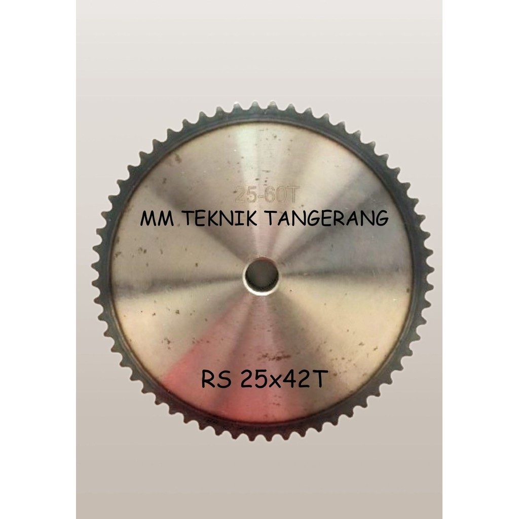 Sprocket RS 25 x 42 T Gear Rantai Single Gir gigi Z 42T RS25 -1 25Z42 25X42T 25-1 tipe B
