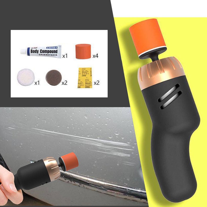 9Pcs/Set Mesin Poles Mobil Motor Portable Mini Nano Polisher Mesin Poles Dengan Polish Compound