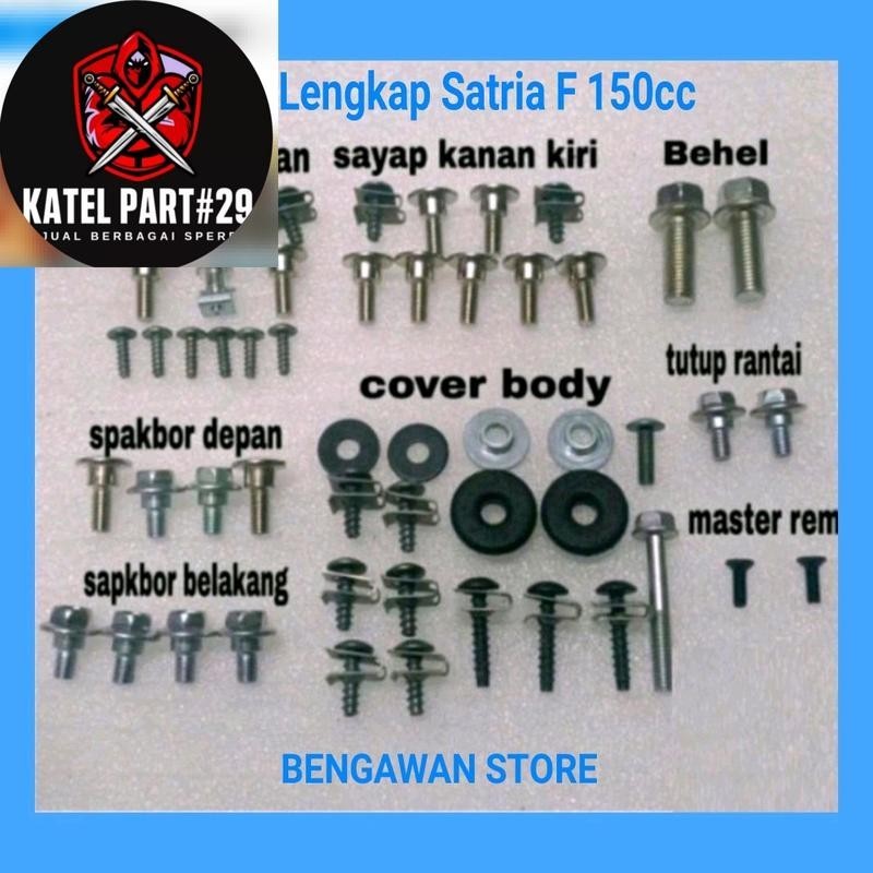Baut full karet ring bosh skrup lengkap full body suzuki satria f fu sa f 150cc