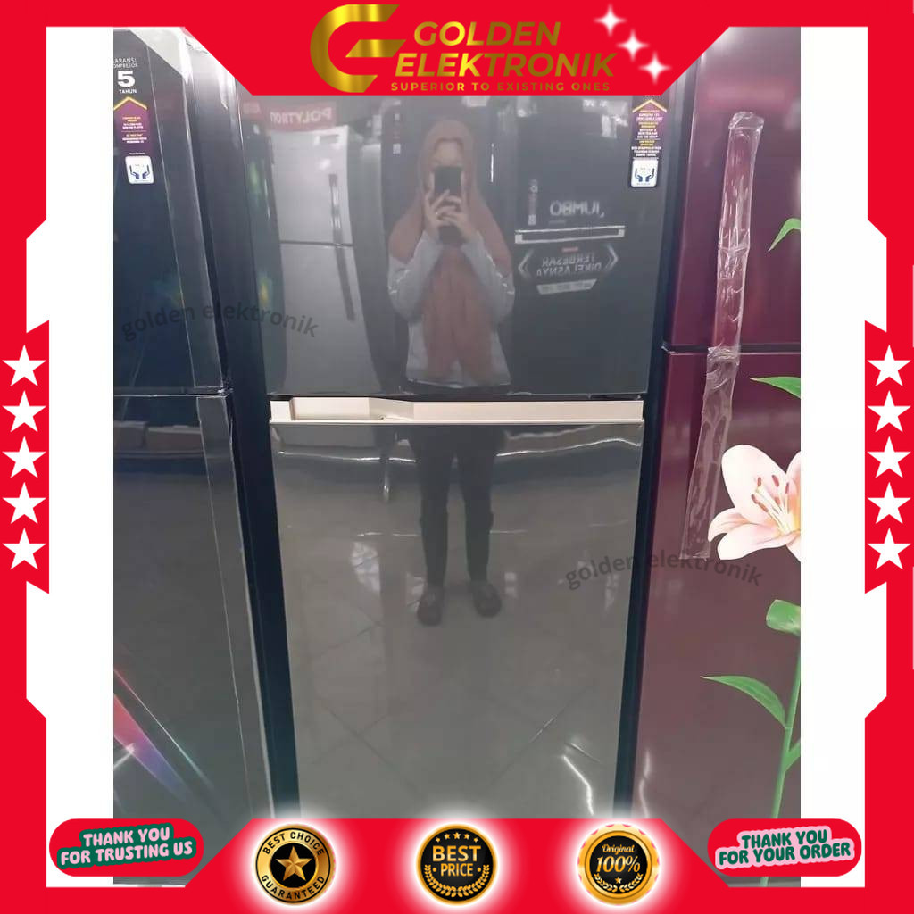 Kulkas POLYTRON 2 Pintu Metallic 240 liter PRW 252T PRW252T PRW 252 T