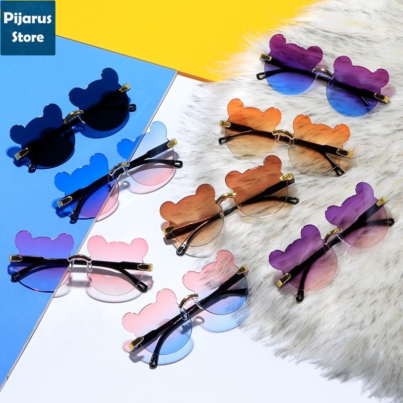 Kacamata Anak-anak Kacamata Hitam Anti-uv Anak Laki-laki dan Perempuan Mode Lucu Kacamata Telinga Be