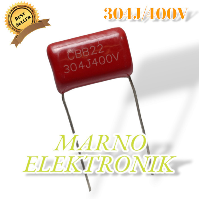 CAPASITOR MILAR 100N 304J 400V 400KV 1OO N NANO MILAR -BB12