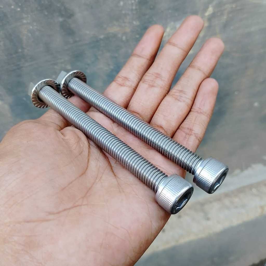 Baut pangkon mesin baut mesin  gl cb mp tiger / baut L pangkon mesin m10 drat 14 Custom Bubut Handma