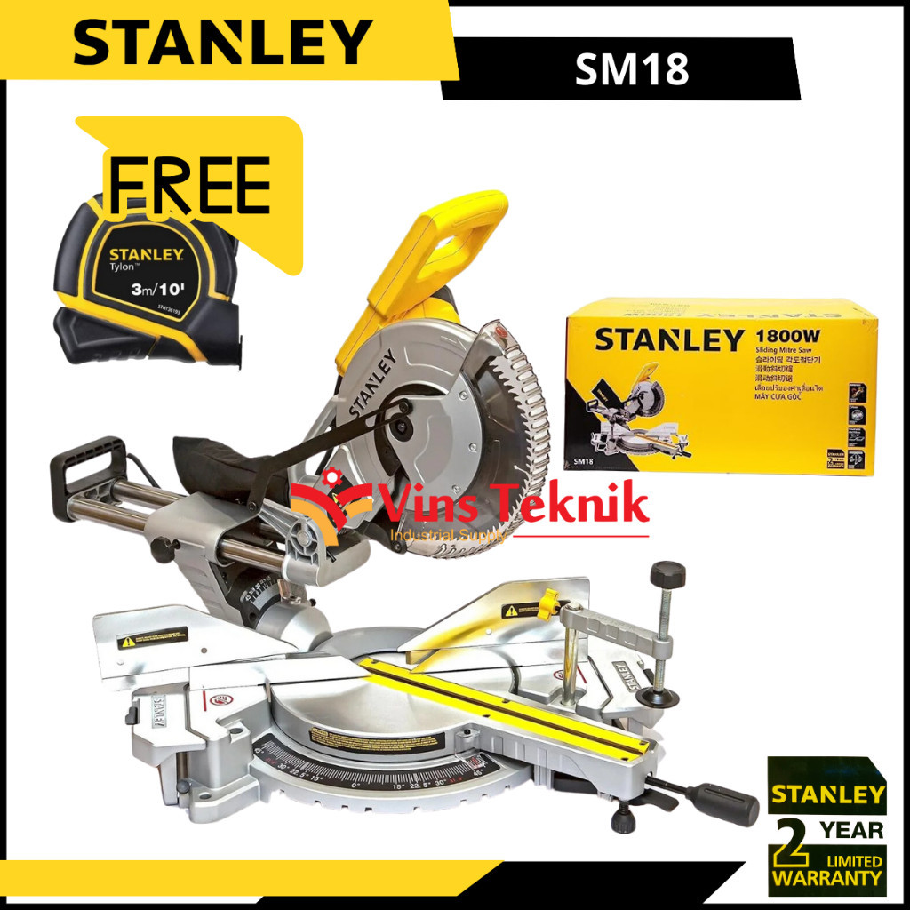 BIG SALE RAMADAN Mesin MiterSaw Gergaji Potong Miter Saw STANLEY SM18 SM 18 10inch