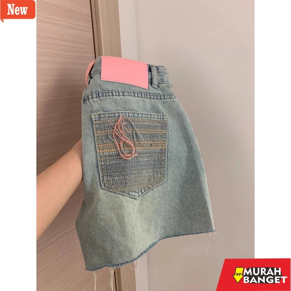Celana pendek denim wanita- Celana Jeans Pendek Wanita Korea Longga/Kulot Jeans Pendek Hot Pants Jea