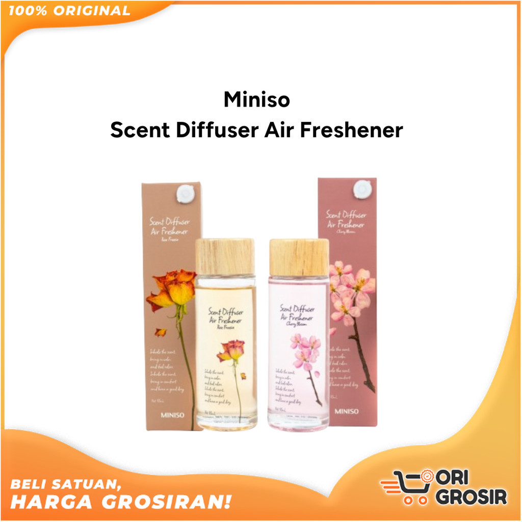 ORI Grosir MINISO SCENT DIFFUSER 95mL Sakura Reed Diffuser Flower Air Freshener Aromaterapi Parfum