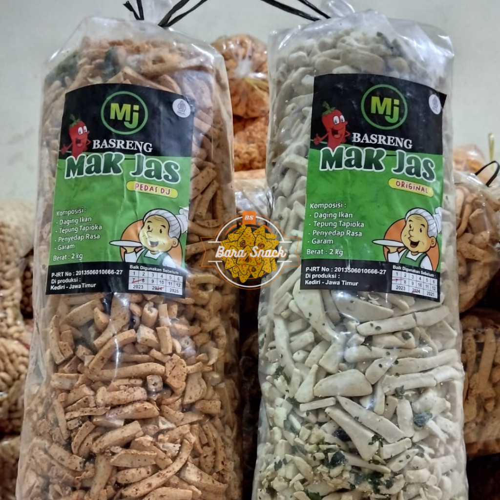 

[ 2KG / BAL ] Basreng Kiloan / Bastik Daun Jeruk Cap MAKJAS / Camilan Snack Kiloan Murah -B