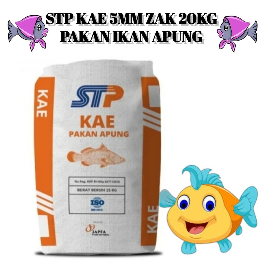 Pakan Ikan STP KAE 20kg Pelet Apung 5mm Kakap Koi Koki Tinggi Protein
