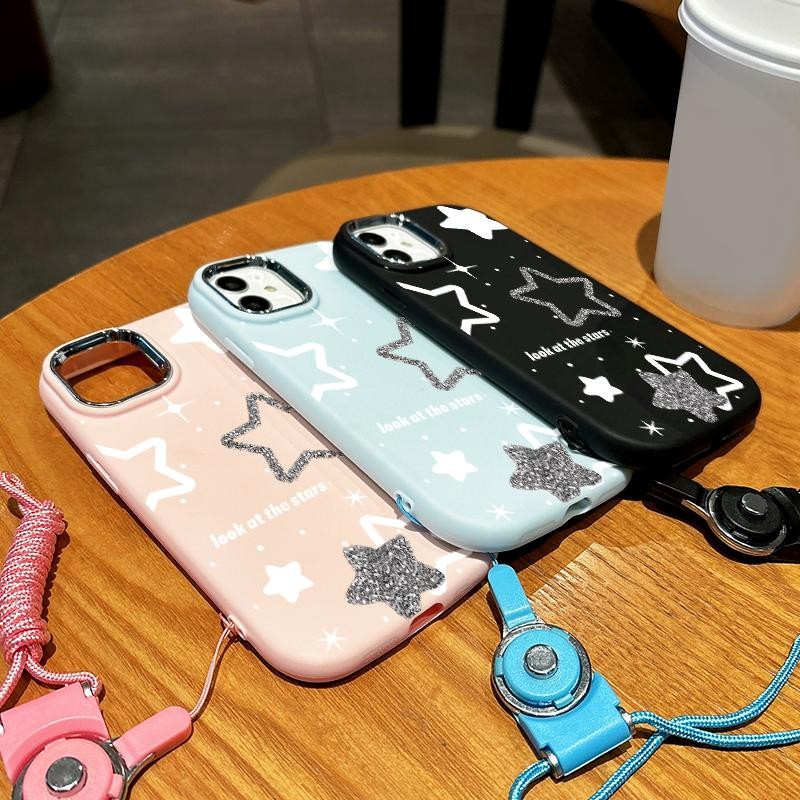 Case Hp For Samsung A32 5G A34 M32 Oval Metal Lens Simple Bintang Softcase Silikon