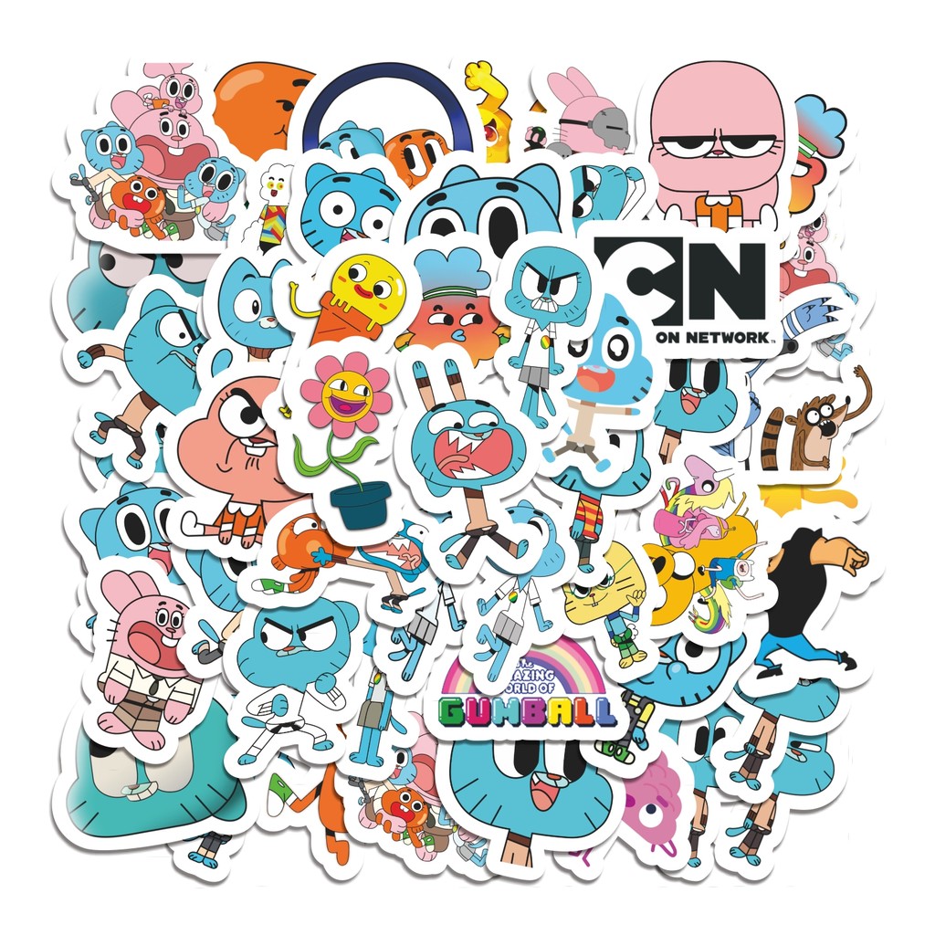 

COD 50 Pcs Stiker Gumball Lucu Anti Air Untuk Dekorasi Notebook Sepeda Skateboard Handphone