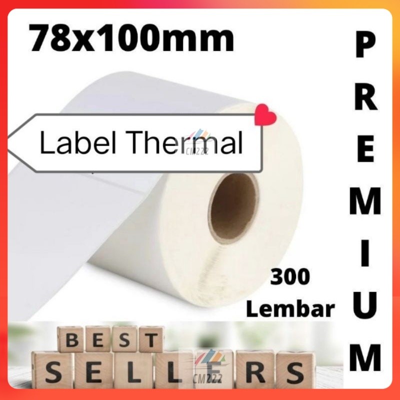 

Kertas Label Thermal 78x100mm isi 300pcs