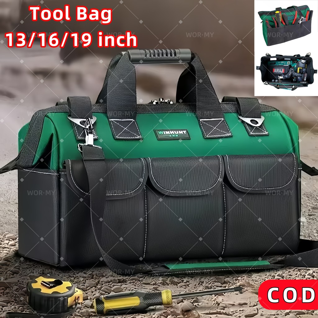 【WOR·MY】 Tas Perkakas Tas Perkakas 13/16/18 inch Bahan Kain Oxford Multifungsi Alat Perkakas Toolkit