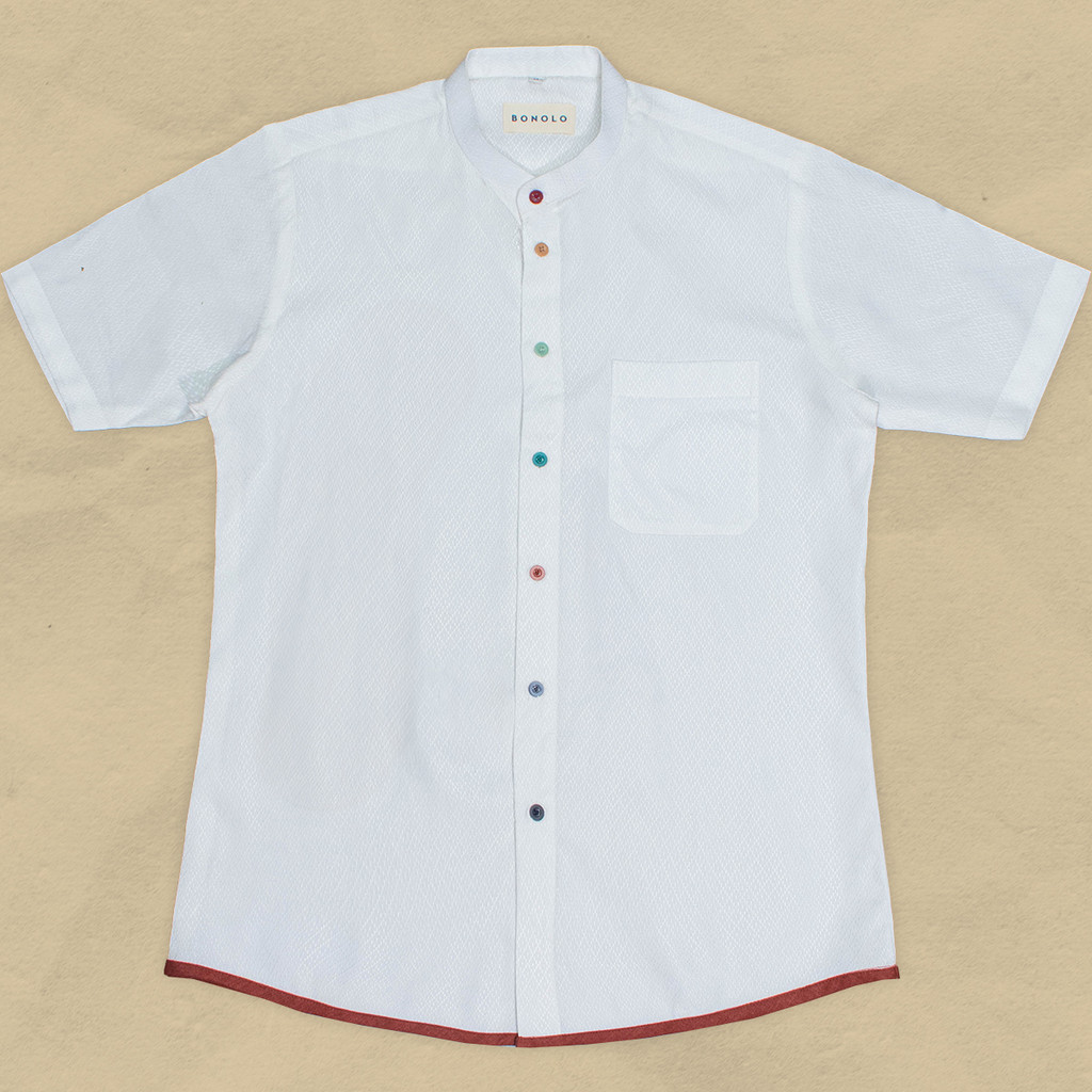 Tibina - Bonolo Kemeja Tenun Lengan Pendek