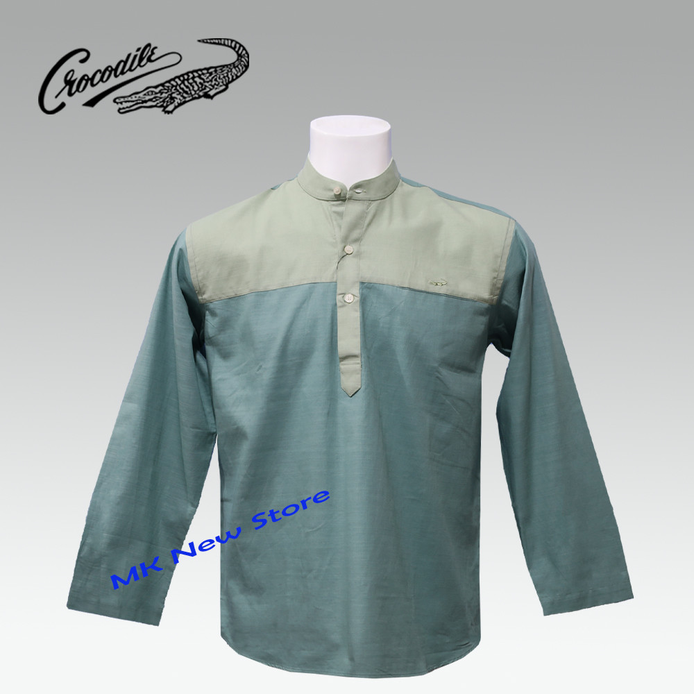 Kemeja Koko Pria Lengan Panjang Crocodile 818-1059 / Saku di Dada