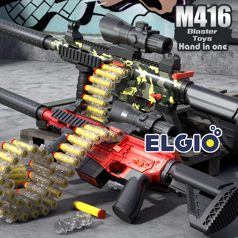 Mainan Tembakan Anak M416 Toy Gun Eva Soft Bullet