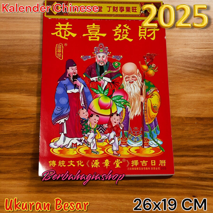 [NEW] Kalender Chinese Harian Sobek Tahun 2025 China Shio Ular Ukuran Besar