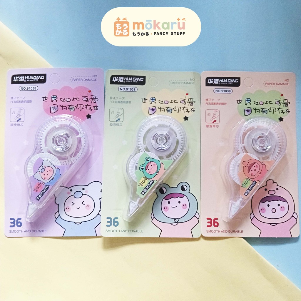 

HUAGANG Correction Tape No.91038 Pita Koreksi Cute SATUAN