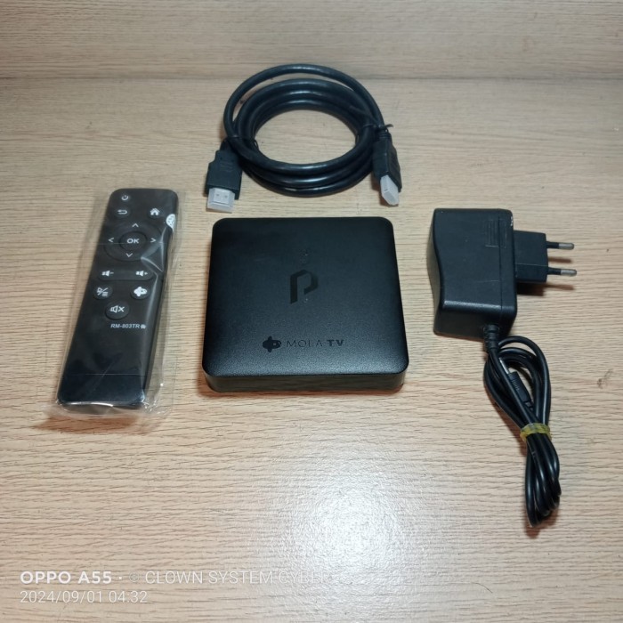 Android tv box polytron pdb m11 mola tv streaming original - kelengkapan 1 miyokaid