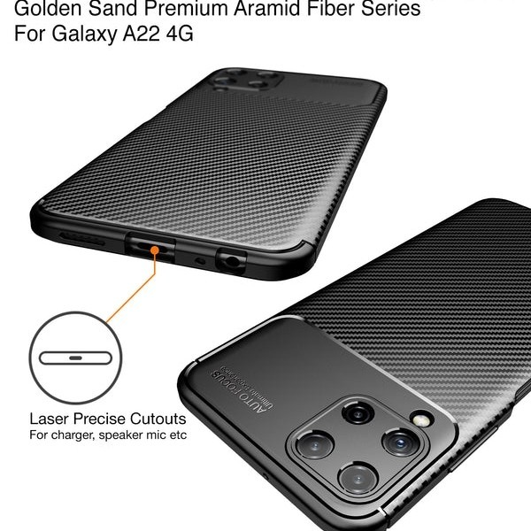 Case SAMSUNG A22 4G 5G Autofocus Carbon Slim Armor Anti Shock - SAM A22 4G #SNWAUNW