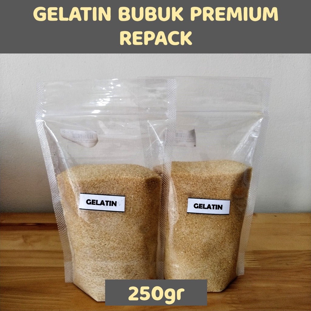 

pekanbaru / Gelatin Bubuk Premium Halal Repack / Eceran