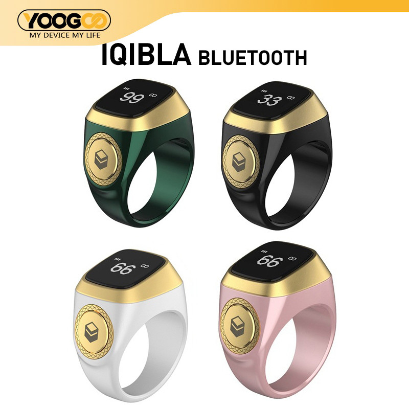 YB23RE Iqibla Zikr Ring Iqibla Aluminum Alloy Digital Tasbih Iqibla Cincin Tasbih Digital Bluetooth 