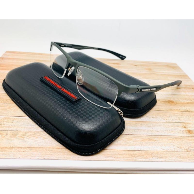 KACAMATA PORSCHE DESIGN 8199 FRAME BAHAN TITANIUM MAGNESIUM LENSA MINUS ANTI RADIASI BLURAY PHOTOCRO