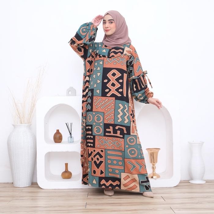 [BEST SELLER] Abaya Gamis Talia Zyra By Ayunabella Jakarta - Apricot
