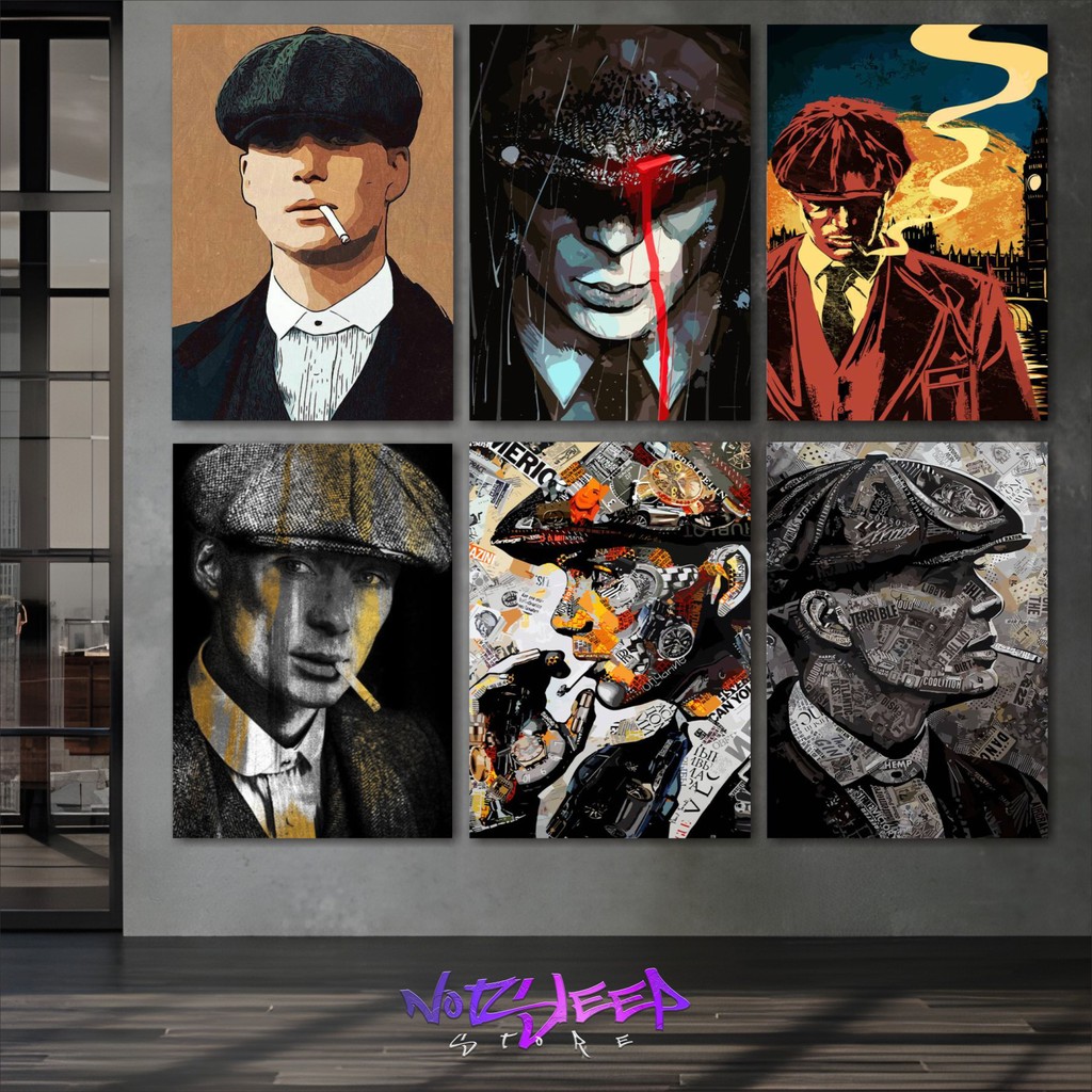 Poster kayu peaky blinders nacros pablo escobar vito corleone pajangan dinding mafia film actor